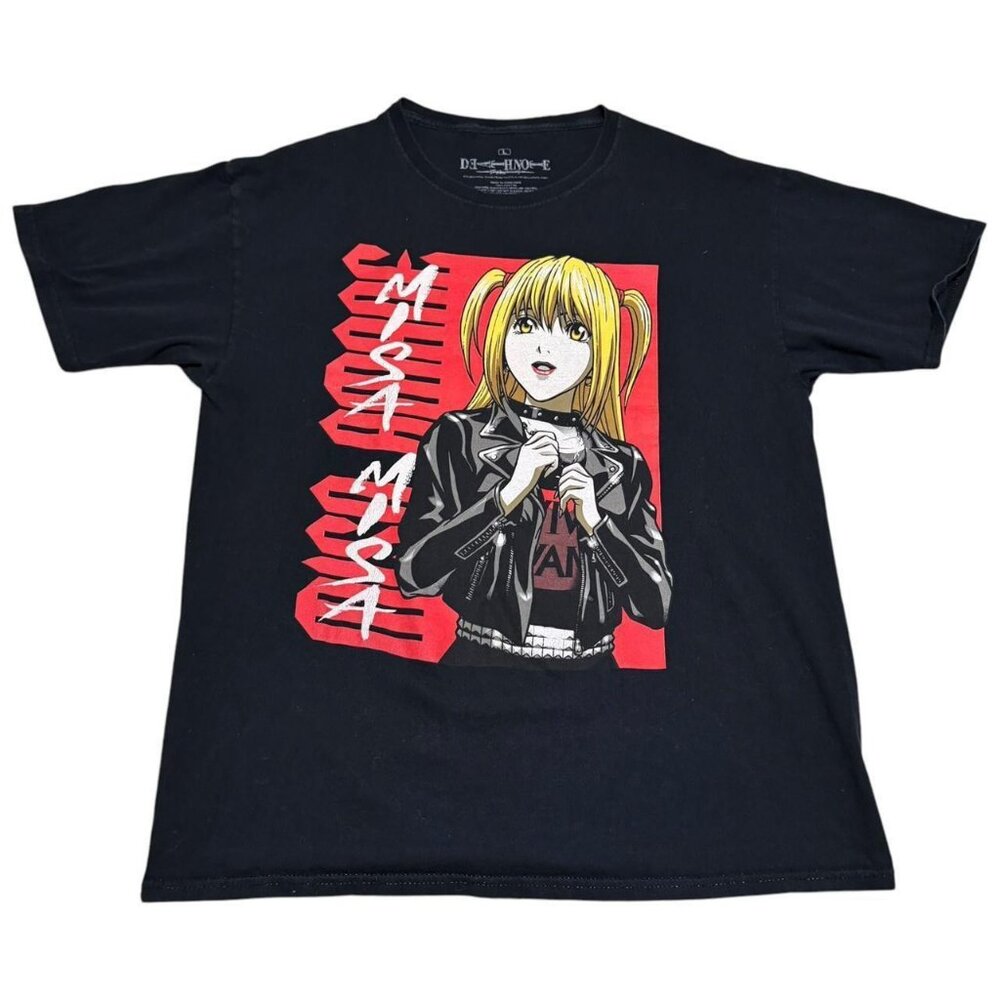 Deathnote Misa Misa Anime Logo Black Shirt Adult‎ Large